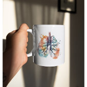 肺、木のように呼吸をカスタマイズ可能 コーヒーマグカップ