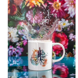 肺、木のように呼吸をカスタマイズ可能 コーヒーマグカップ