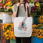 肺、木のように呼吸、カスタマイズ可能 トートバッグ