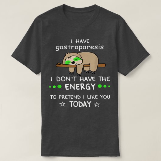 胃おもしろい麻痺認識度、デザイン胃麻痺 Tシャツ (デザイン正面)