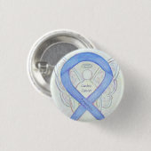 胃がんエンジェル認識度リボンアートピン 缶バッジ (正面&裏面)