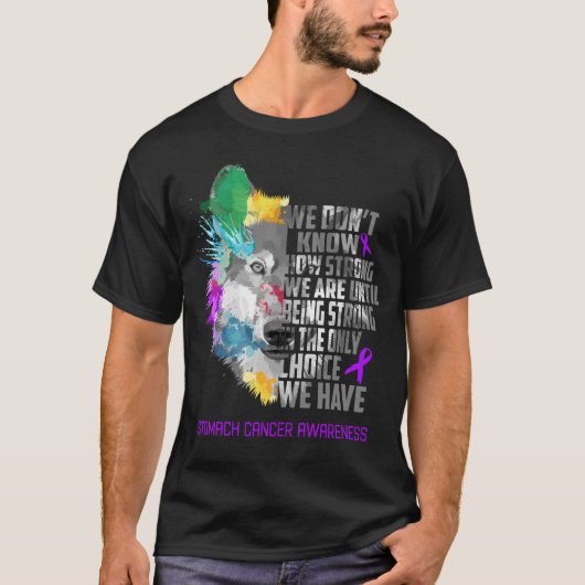 胃がん認識度リボン支援ギフト Tシャツ (正面)