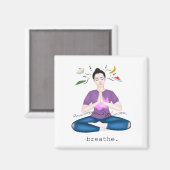 胃がゴロゴロ鳴る息を吸う マグネット (正面/裏面)