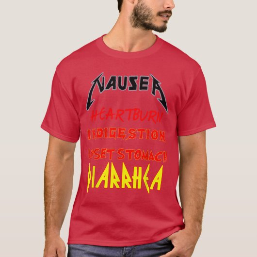 胃の不調 楽しい 吐き気 バンドTシャツ Tシャツ (正面)