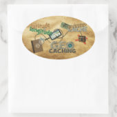 胃痛熱 楕円形シール (バッグ)