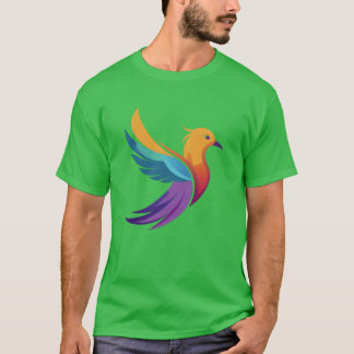 胃腸を持つカラフル鳥のベクトルイラストレーション Tシャツ
