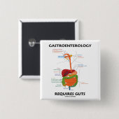胃腸病学は要求します内臓(消化系)を 缶バッジ (正面&裏面)