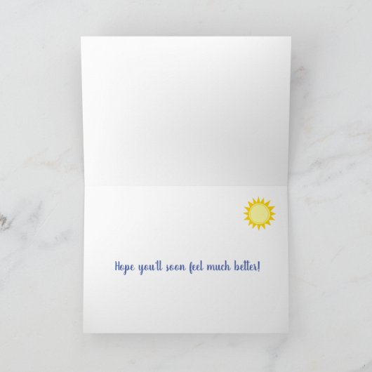 胆のうの手術のワードアートカードから良くなる シーズンカード (内部)