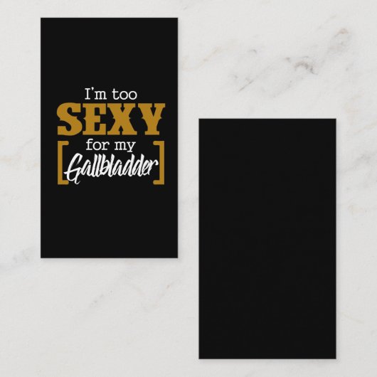 胆嚢おもしろい手術の回復が良くなる 名刺 (正面/裏面)