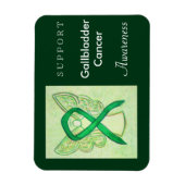 胆嚢がん認識度リボンエンジェル磁石 マグネット (縦)