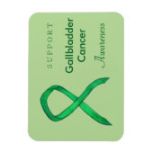 胆嚢がん認識度リボンカスタム磁石 マグネット (縦)