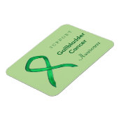 胆嚢がん認識度リボンカスタム磁石 マグネット (左側)