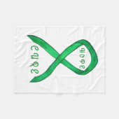 胆嚢がん認識度リボンケモブランケット フリースブランケット (正面(横))