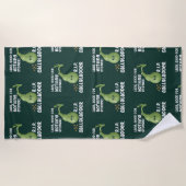 胆嚢アウト怠け者なしstonerギャグ良い ビーチタオル (正面)