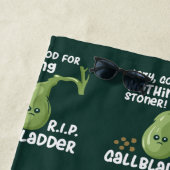 胆嚢アウト怠け者なしstonerギャグ良い ビーチタオル (インサイチュ)