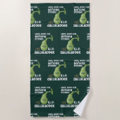 胆嚢アウト怠け者なしstonerギャグ良い ビーチタオル (正面)