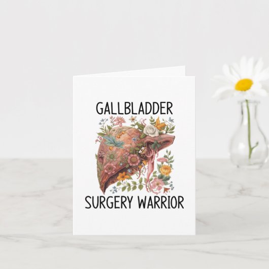 胆嚢手術のサバイバー カード (小さな植物)