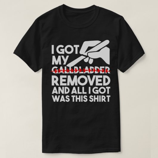 胆嚢除去 Tシャツ (デザイン正面)