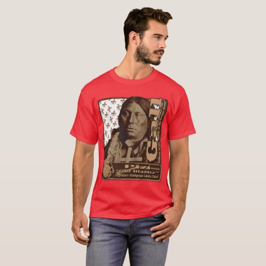 胆汁のHunkpapa Lakota戦争の責任者 Tシャツ (正面フル)