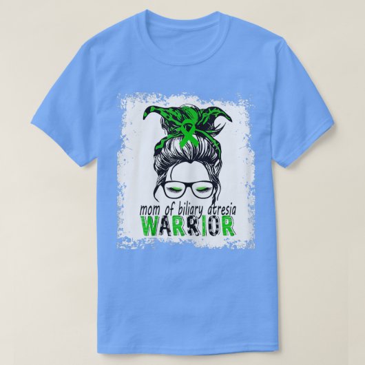 胆汁性動脈瘤の子宮認識度デザイン Tシャツ (デザイン正面)