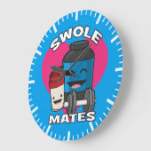 胆汁酸おもしろいボディビル蛋白シェイク ラージ壁時計 (傾斜)