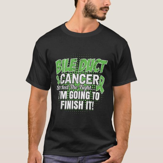 胆管がん認識度が終わっちゃう Tシャツ (正面)