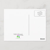 背お洒落景付き立方花はがき ポストカード (裏面)