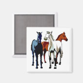 背かわいらしの高い馬 マグネット (正面/裏面)