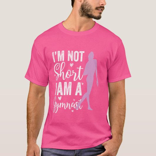 背が低いんじゃない体操選手だ Funny 体操コーチ Tシャツ (正面)