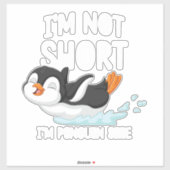 背が低いんじゃない、ペンギンサイズなんです シール (シート)