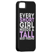 背が低い女の子には背が高い最高の友達が必要 Case-Mate iPhoneケース (裏面/右)