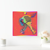 背が高い スクエア壁時計 (ホーム)