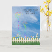 背が高く背が低い最高の友友デイジー カード (黄色い花)