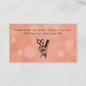 背にサービスを付けた柔らかいピンクの髪 名刺 (裏面)