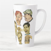 背の高いおもしろい17オズの10人の陽気な男。 カフェラテマグ (右)