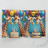 **「背の高いお祝い:キリンの誕生日Bash」** カード (内部)