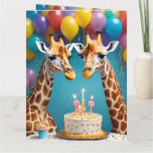 **「背の高いお祝い:キリンの誕生日Bash」** カード (裏面)