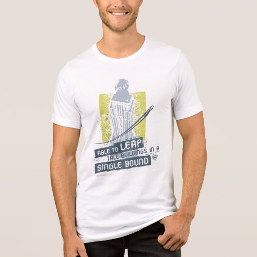背の高いすごい建物を飛び越えることができる人 トライブレンドTシャツ (正面)