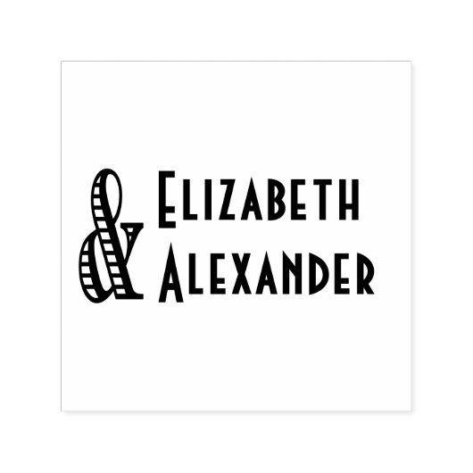 背の高いアンパサンド#22つの名#3のカップル セルフインキングスタンプ (デザイン)