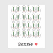 背の高いカクタス ポッテッド ボタニカル サボテン 砂漠 ステッカー シール (シート)