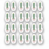 背の高いカクタス ポット入り 植物 カクシーロー Desert ステッカー シール (正面)