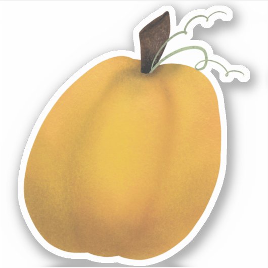 背の高いカボチャ シール (正面)