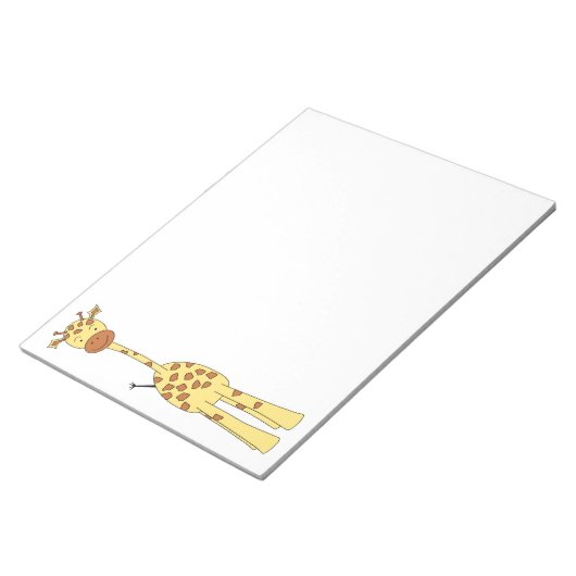 背の高いカワイキリン。漫画の動物。 ノートパッド (アングル)