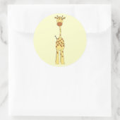 背の高いカワイキリン。漫画の動物。 ラウンドシール (バッグ)