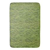 背の高いグリーングラスパターン植物風呂マット バスマット (正面縦)