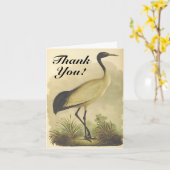 背の高いスタンディングバードありがとうあいさつカード カード (黄色い花)