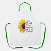 背の高いスタンド&顔サンシャインサンフラワープリントウィメンズ エプロン (正面)