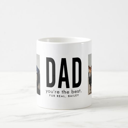 背の高いタイプ最高ののファーパパ写真 コーヒーマグカップ (中央)