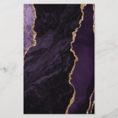 背の高いバジェットパープル金ゴールドアゲートマーブル結婚ズ (裏面)