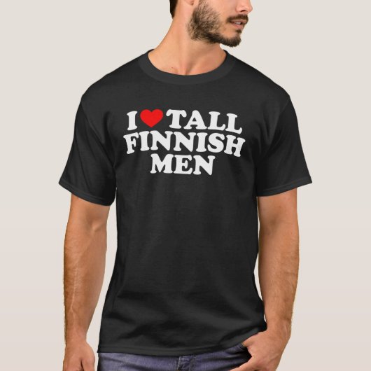 背の高いフィンランド人男性が好き Tシャツ (正面)